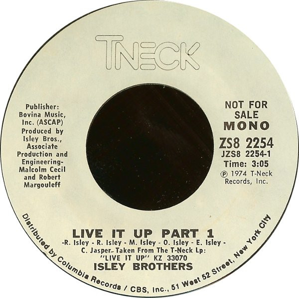ISLEY BROTHERS — Live It Up