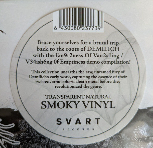 DEMILICH — EM9T2NESS OF VAN2S1ING / V34ISH6NG 0F EMPTINES