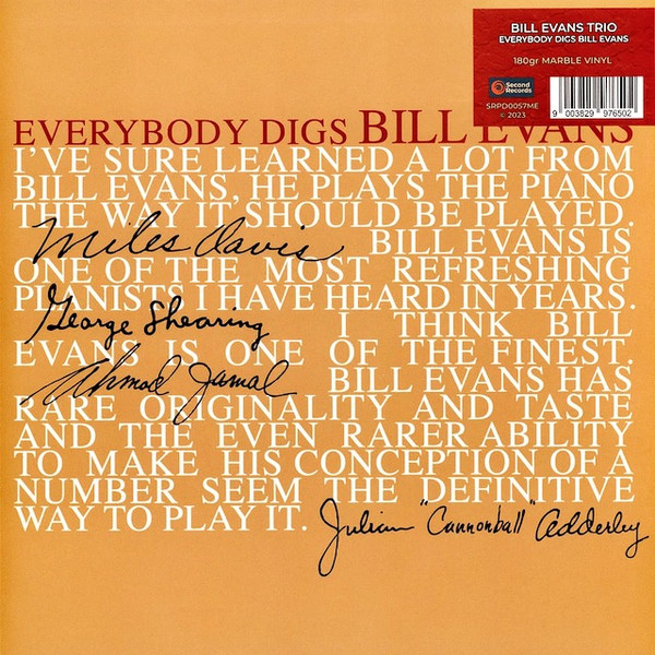 BILL EVANS TRIO — Everybody Digs Bill Evans (Grey Marble Vinyl)