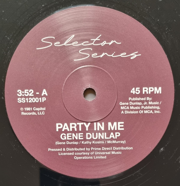 Gene Dunlap — Party In Me / Take My Love