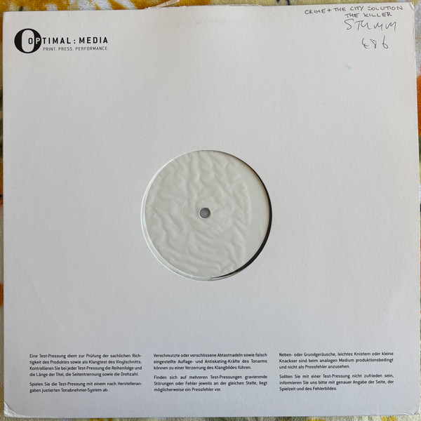 CRIME & THE CITY SOLUTION — THE KILLER