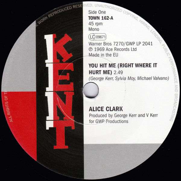 Alice Clark / The Devonnes — You Hit Me / I Couldn't Build A World With You (On The Outside)