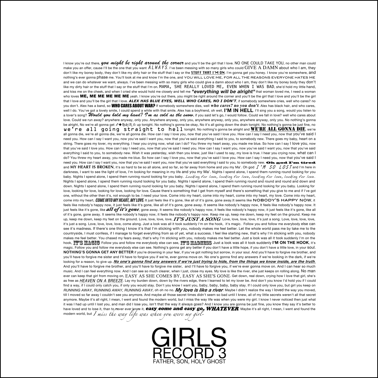 GIRLS — Father. Son. Holy Ghost