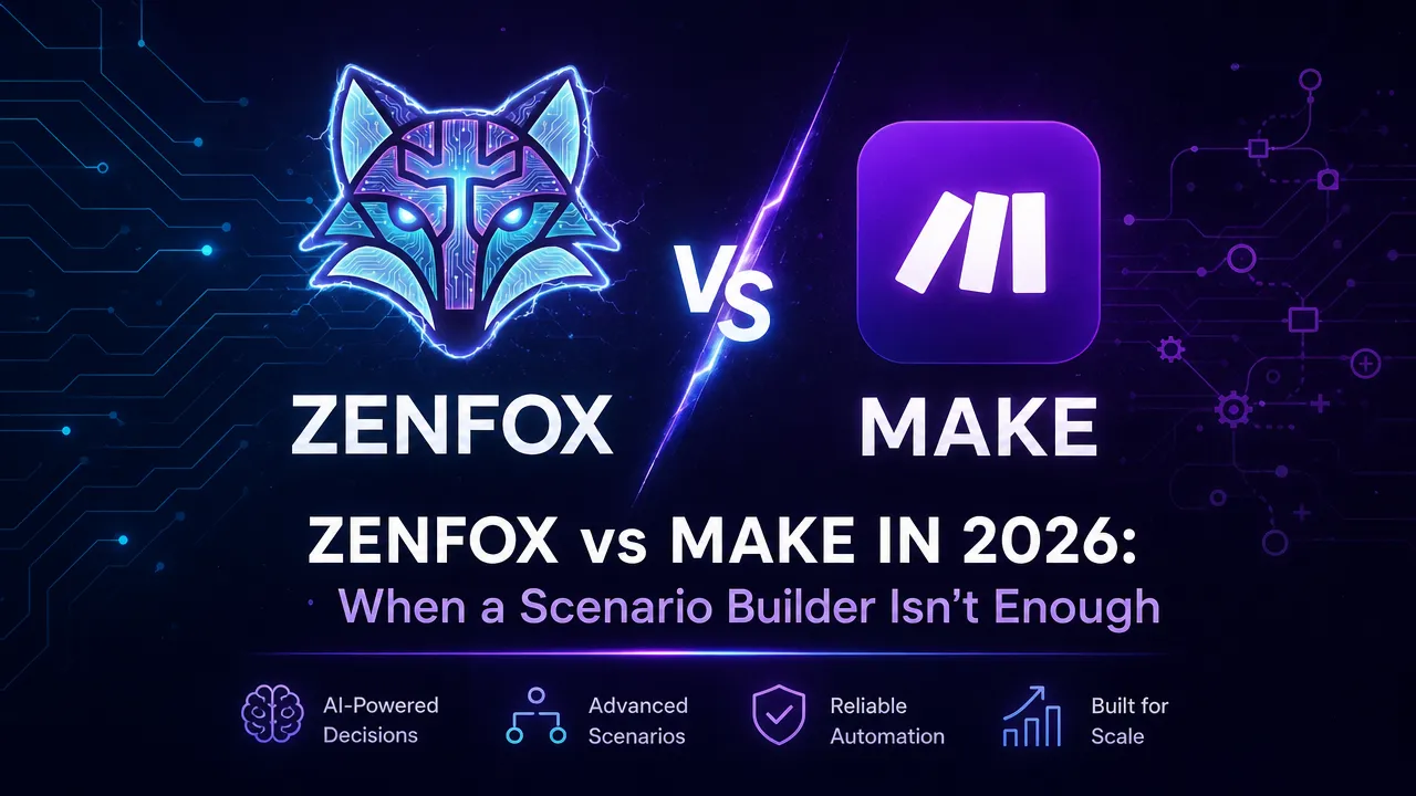 Zenfox vs Make in 2026: When a Scenario Builder Isn't Enough