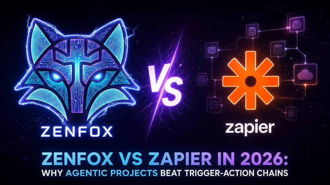 Zenfox vs Zapier in 2026: Why Agentic Projects Beat Trigger-Action Chains